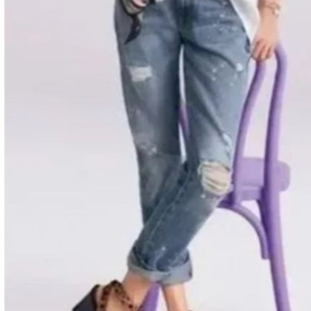 CAbi Blue Boyfriend Jeans Relaxed Fit